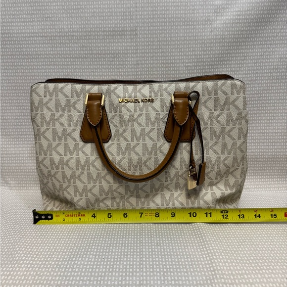 Michael Kors Leather Logo Satchel - Picture 6 of 10